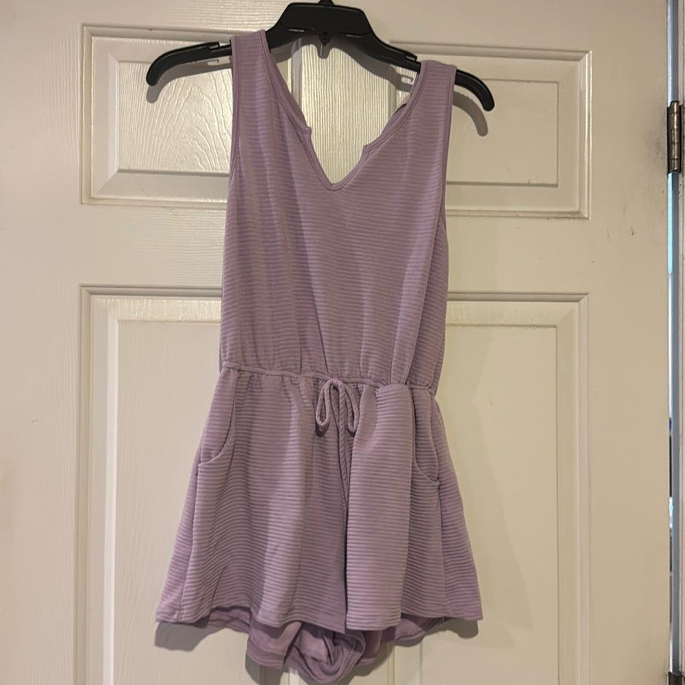 Saints and Hearts “Lavender” Ribbed Romper